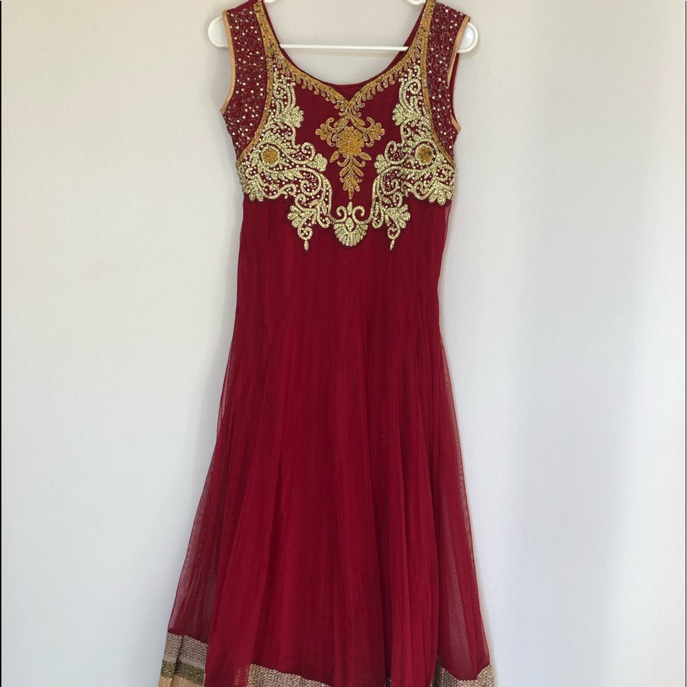 Deep Red Party Wear Ethnic Indian Kurta